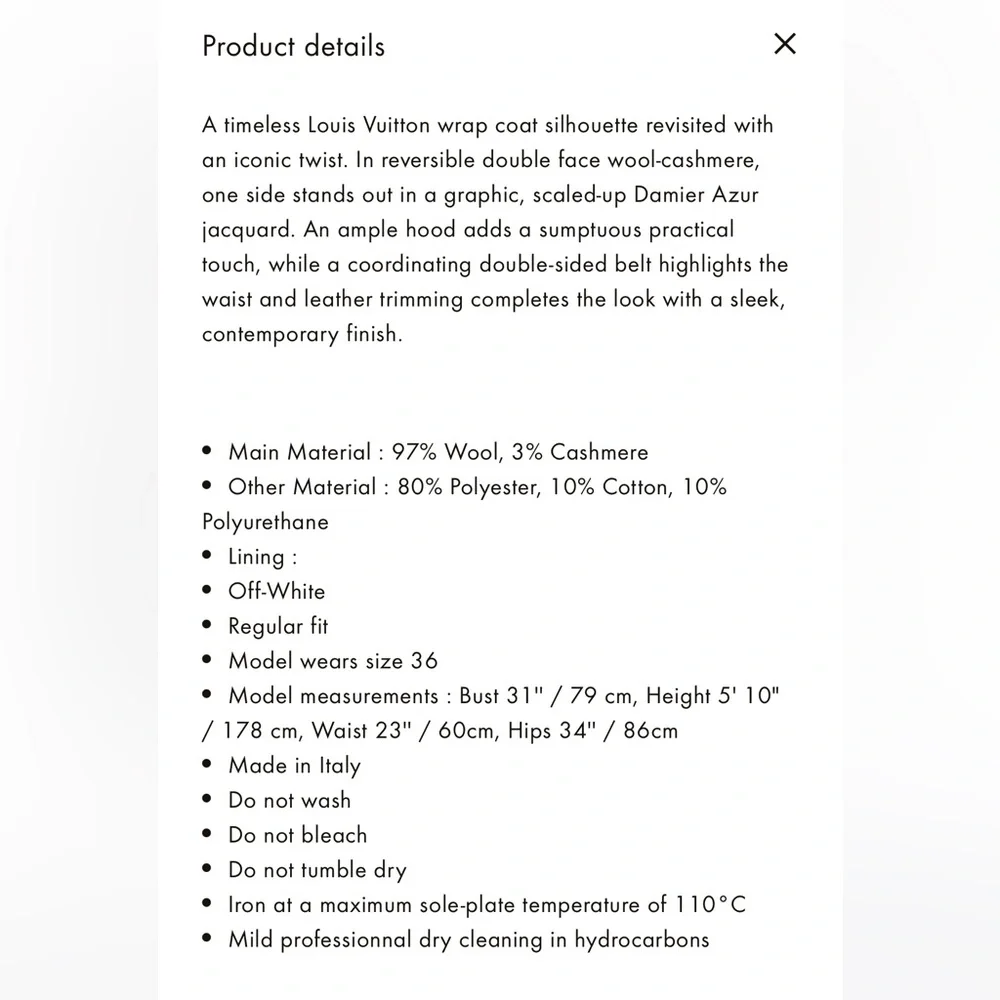 Louis Vuitton Wrap Coat - Picture 6 of 6